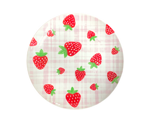 South Miami Strawberry Plaid Plate