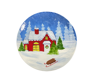 South Miami Christmas Cabin Plate