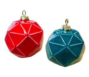 South Miami Jewel Toned Faceted Ornament