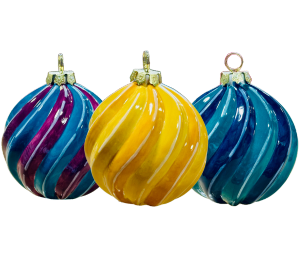 South Miami Jewel Toned Spiral Ornament